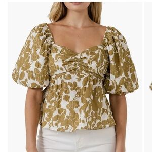 Free the Roses Floral Peplum Top